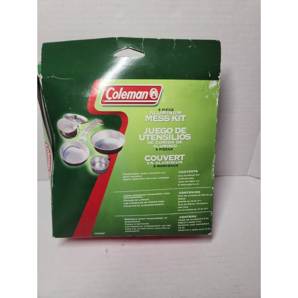 Vintage Coleman Camping Cookware | 5-Piece Aluminum Nesting Mess‎ Kit - Picture 2 of 13